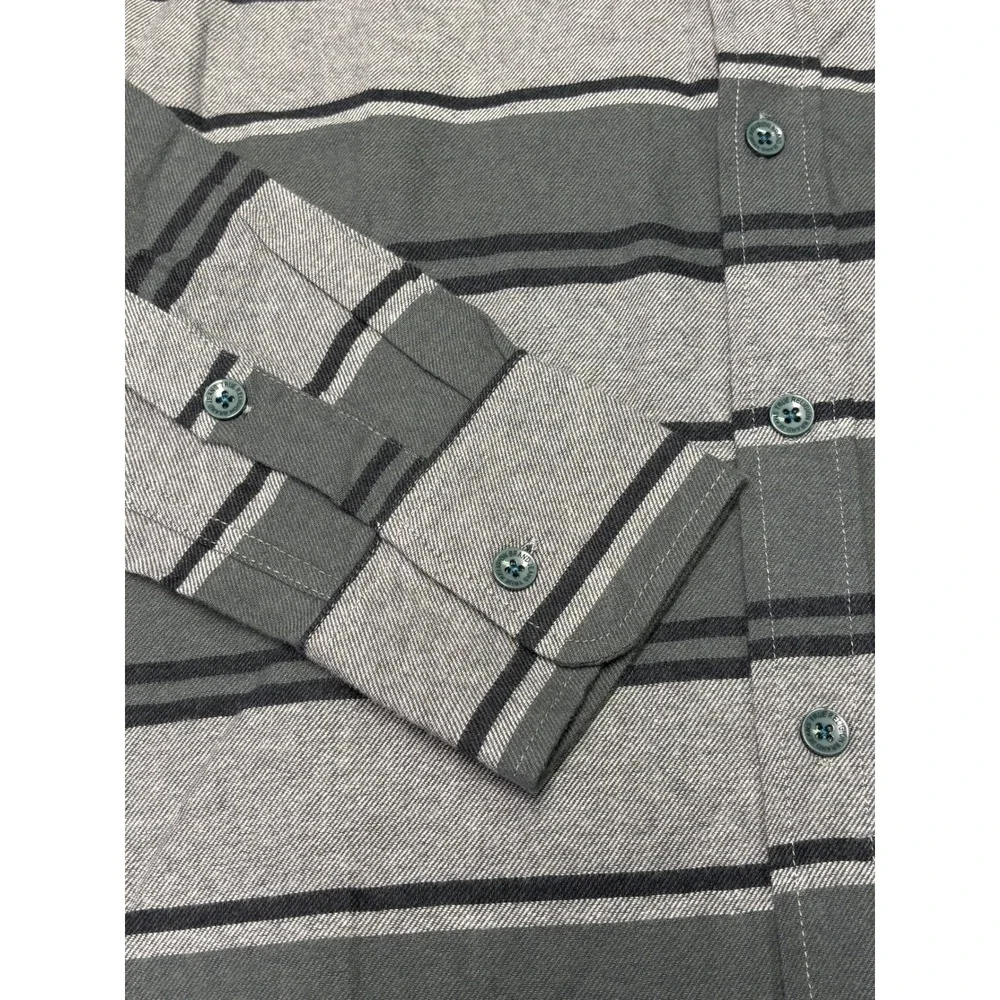 NWT True Religion Mens L/G‎ Long Sleeve Striped Button Down Shirt Shipyard